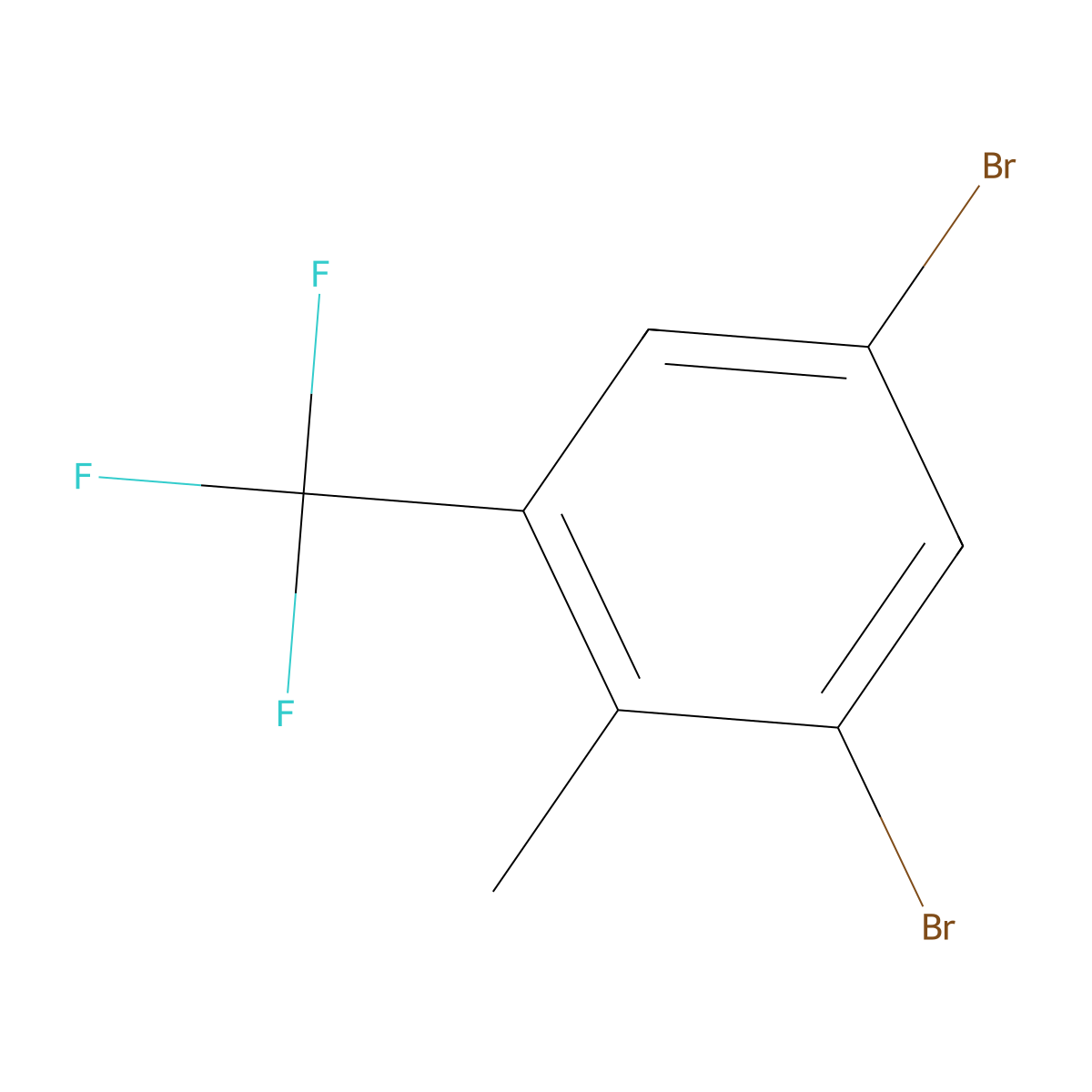 1,5-Dibromo-2-methyl-3-(trifluoromethyl)benzene molecular structure, CAS 243128-34-9