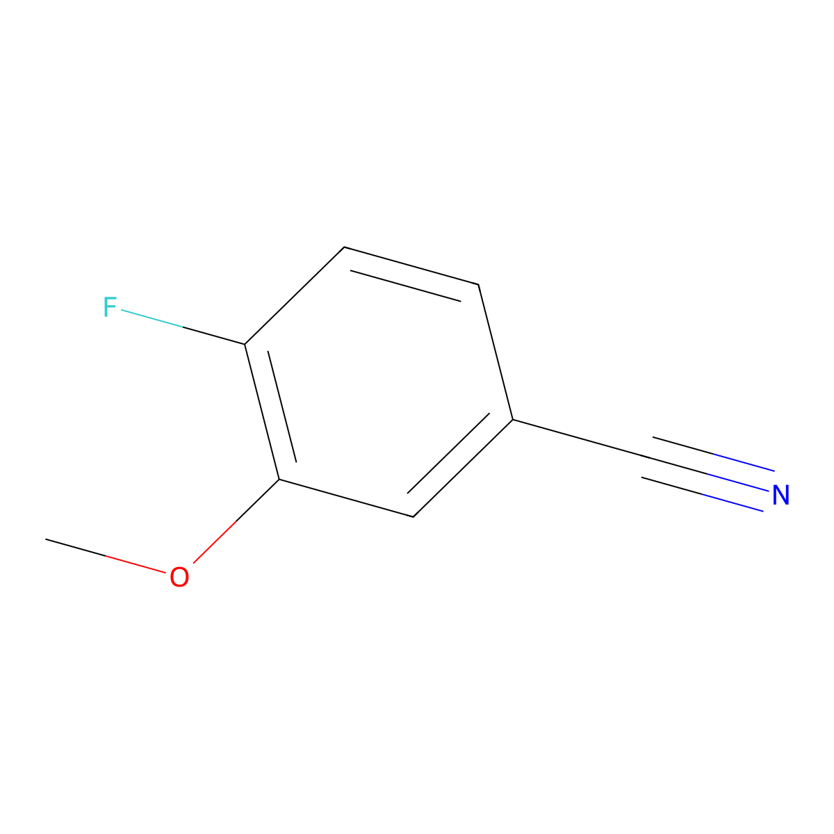 4-Fluoro-3-methoxybenzonitrile molecular structure, CAS 243128-37-2