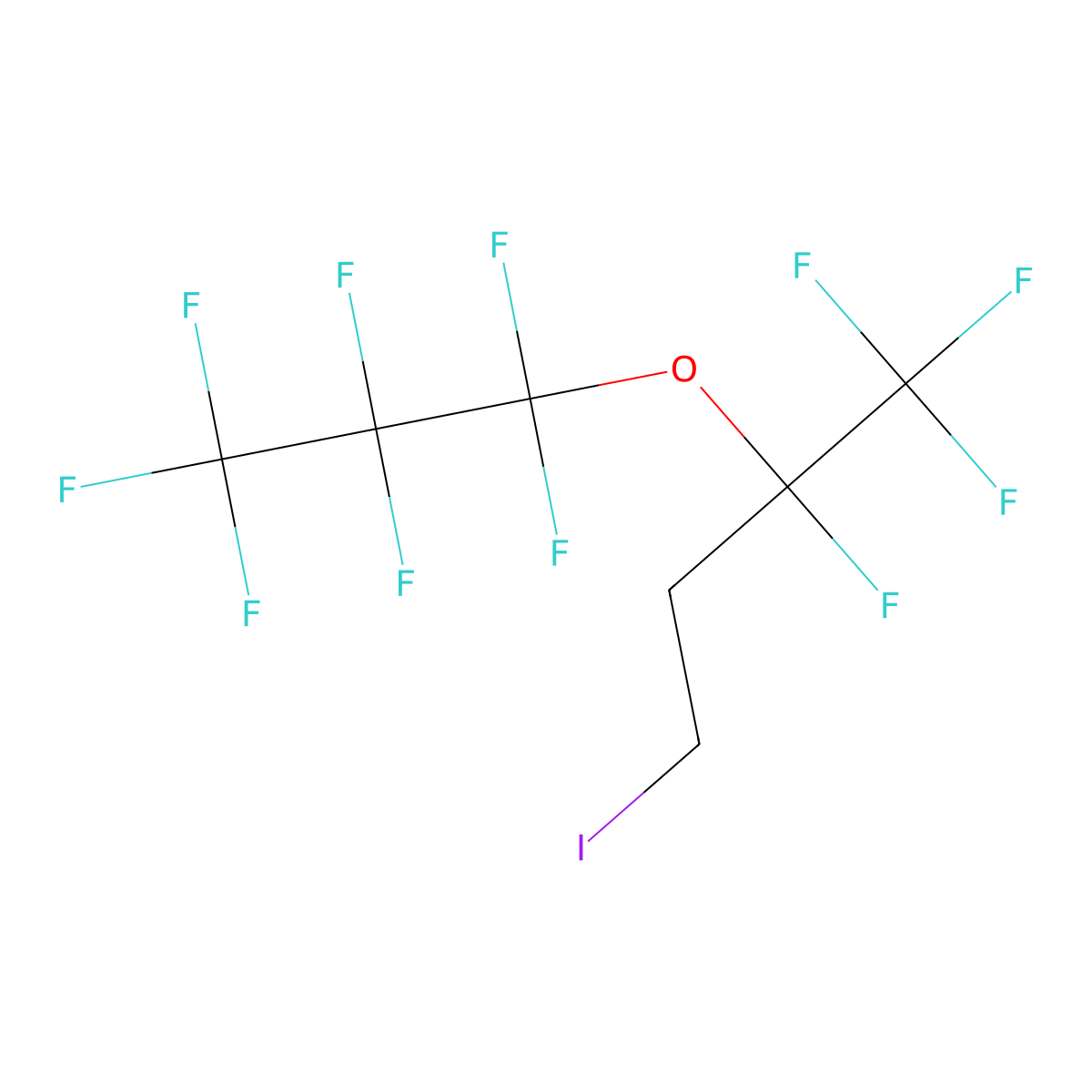 1,1,1,2-Tetrafluoro-2-(heptafluoropropoxy)-4-iodobutane molecular structure, CAS 243128-38-3