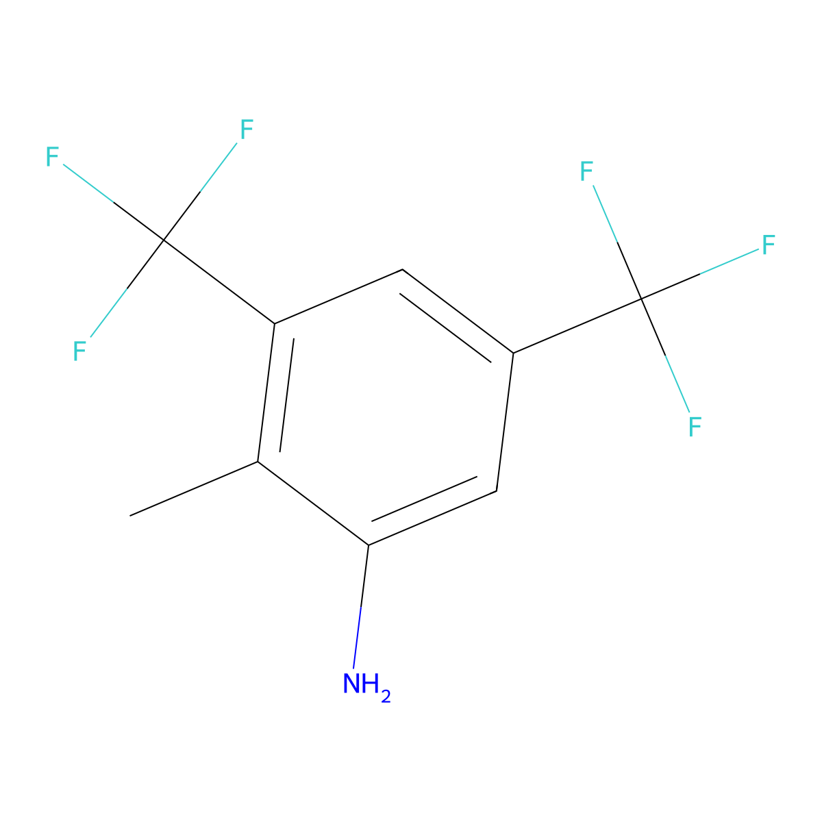 2-Methyl-3,5-bis(trifluoromethyl)aniline molecular structure, CAS 243128-44-1