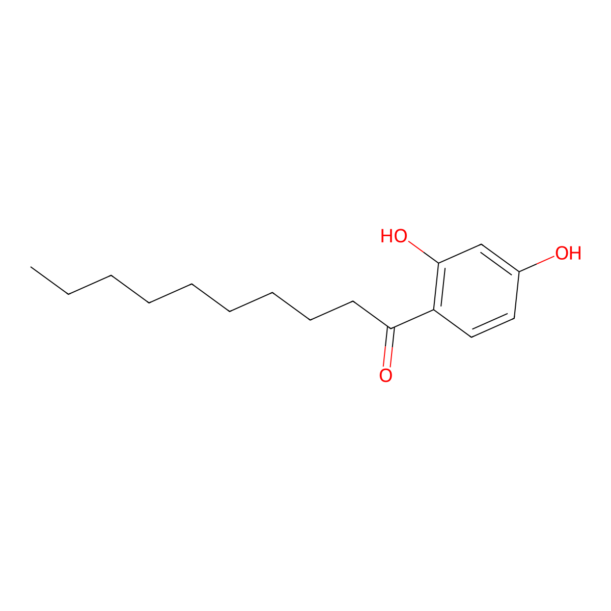 1-(2,4-Dihydroxyphenyl)-1-decanone molecular structure, CAS 24313-95-9