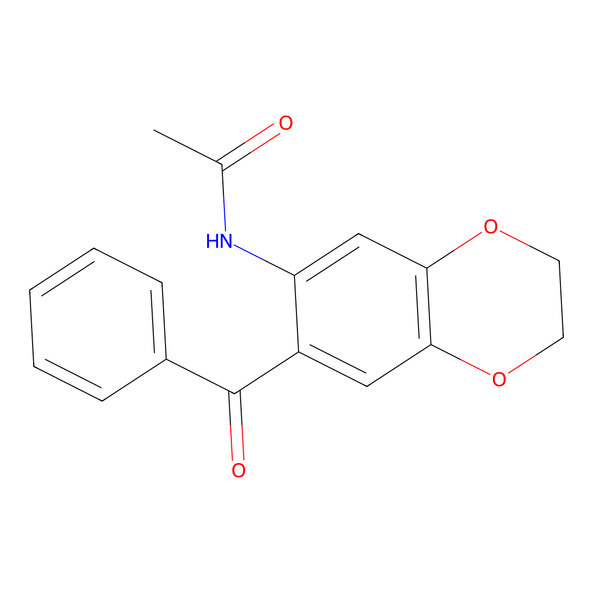 N-(7-Benzoyl-2,3-dihydrobenzo[b][1,4]dioxin-6-yl)acetamide molecular structure, CAS 243133-81-5