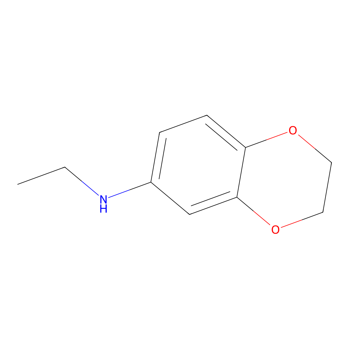 N-ethyl-2,3-dihydro-1,4-benzodioxin-6-amine molecular structure, CAS 243135-10-6