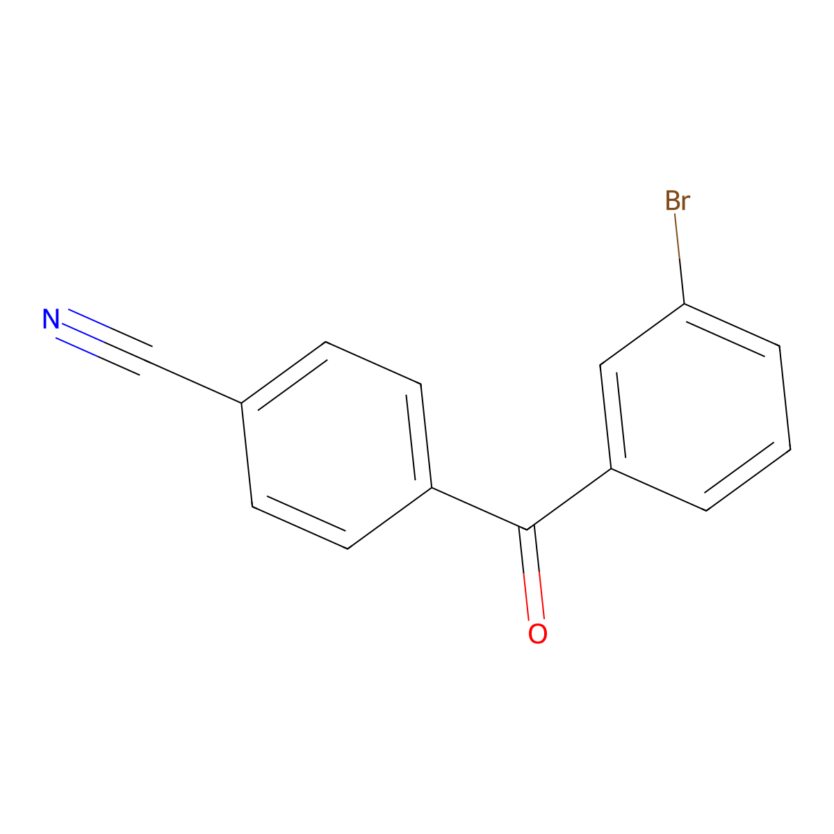 3-Bromo-4'-cyanobenzophenone molecular structure, CAS 243137-97-5
