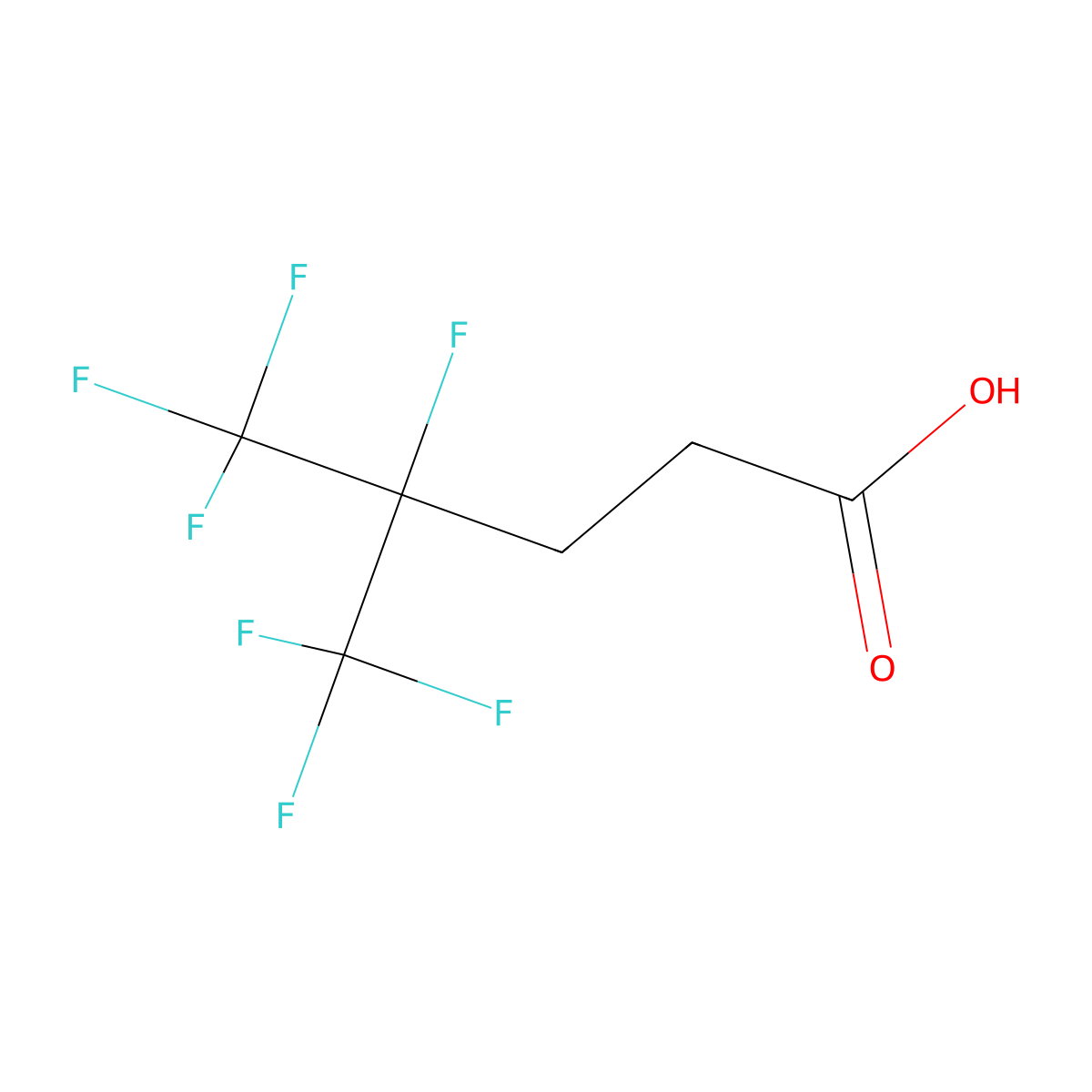 4,5,5,5-Tetrafluoro-4-(trifluoromethyl)pentanoic acid molecular structure, CAS 243139-62-0