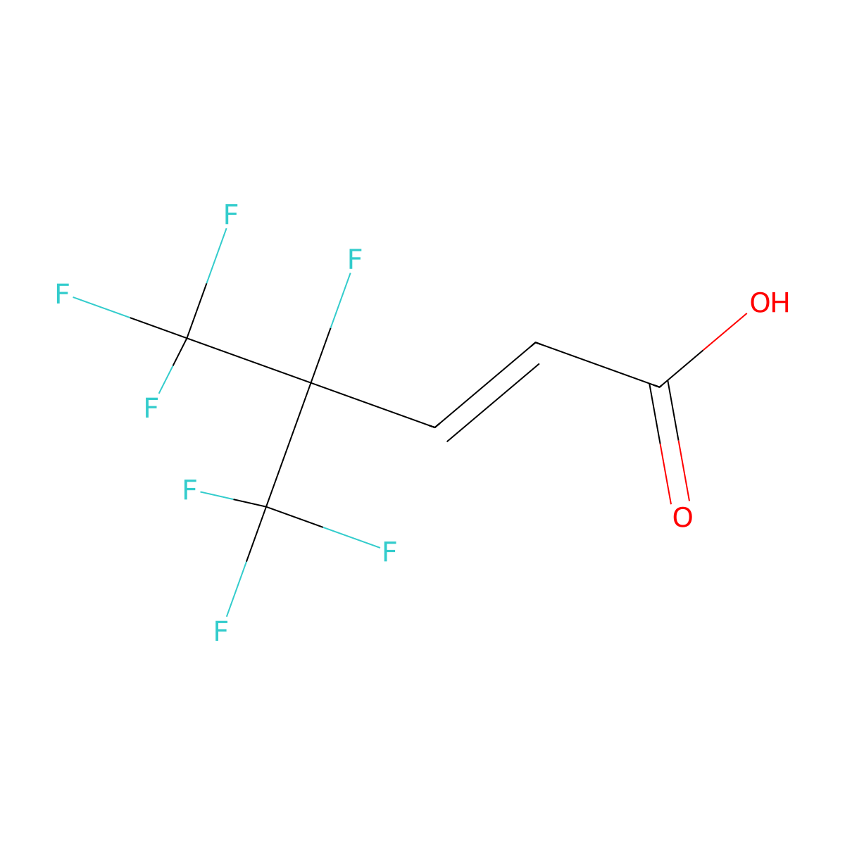 3-(Perfluoroisopropyl)-2-propenoic acid molecular structure, CAS 243139-64-2