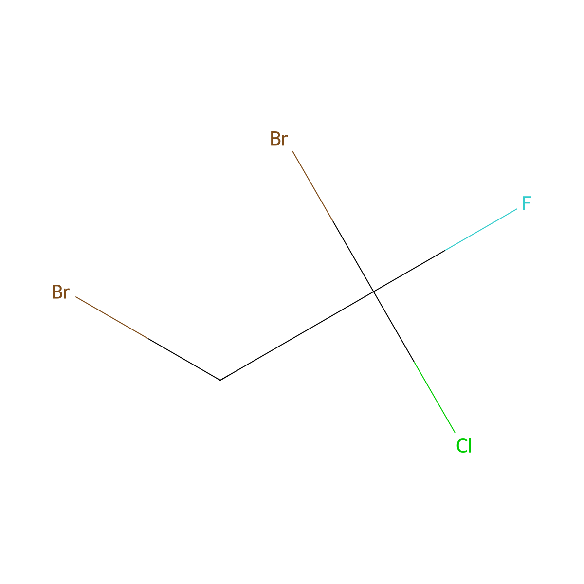 1,2-Dibromo-1-chloro-1-fluoroethane molecular structure, CAS 243139-69-7