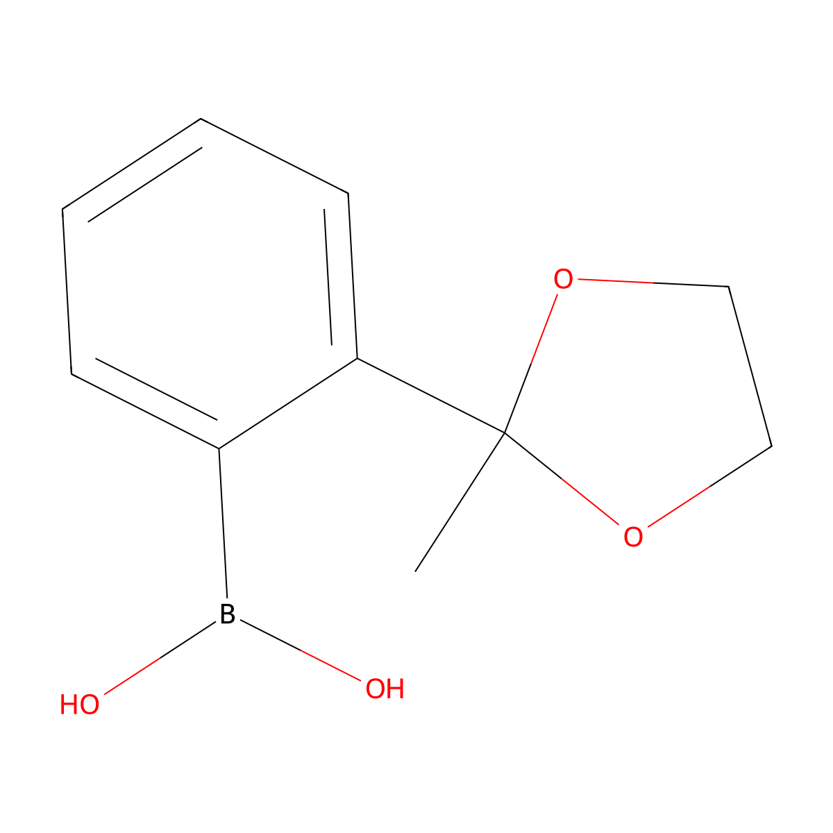 2-(2-Methyl-1,3-dioxolan-2-yl)phenylboronic acid molecular structure, CAS 243140-14-9