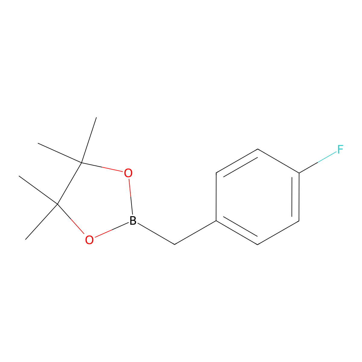 2-[(4-Fluorophenyl)methyl]-4,4,5,5-tetramethyl-1,3,2-dioxaborolane molecular structure, CAS 243145-83-7