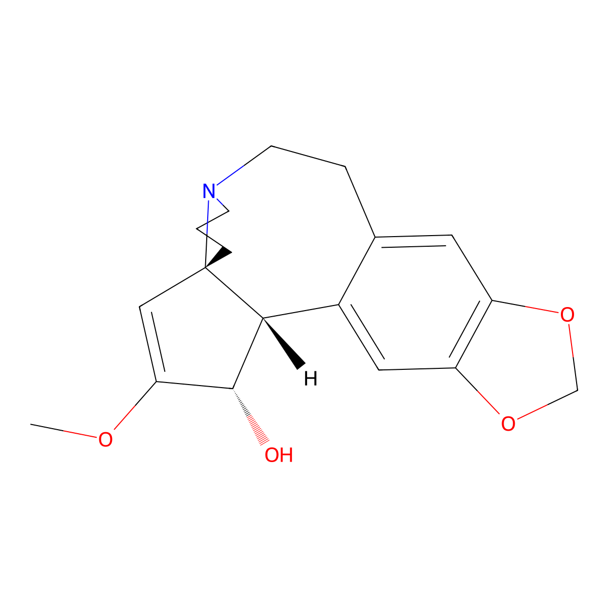 Cephalotaxine molecular structure, CAS 24316-19-6