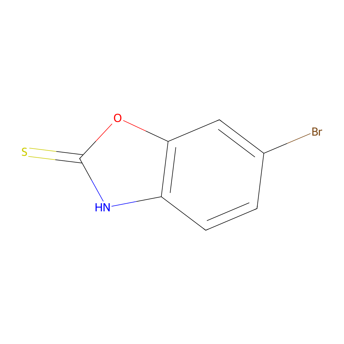 6-Bromo-1,3-benzoxazole-2(3H)-thione molecular structure, CAS 24316-84-5