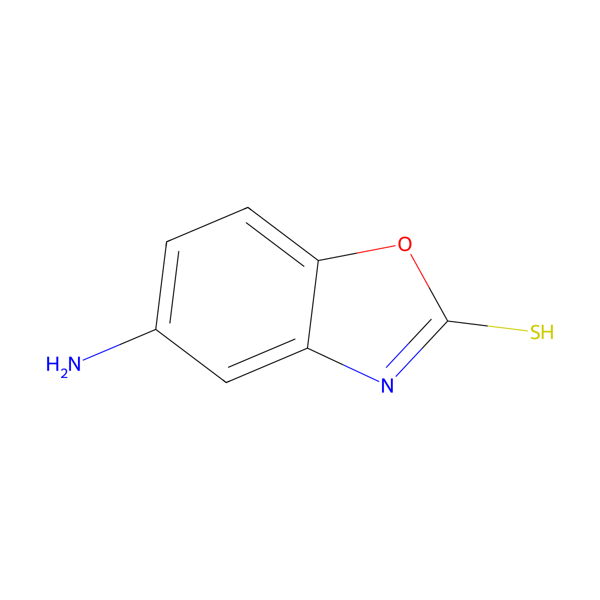 5-Amino-1,3-benzoxazole-2(3H)-thione molecular structure, CAS 24316-85-6