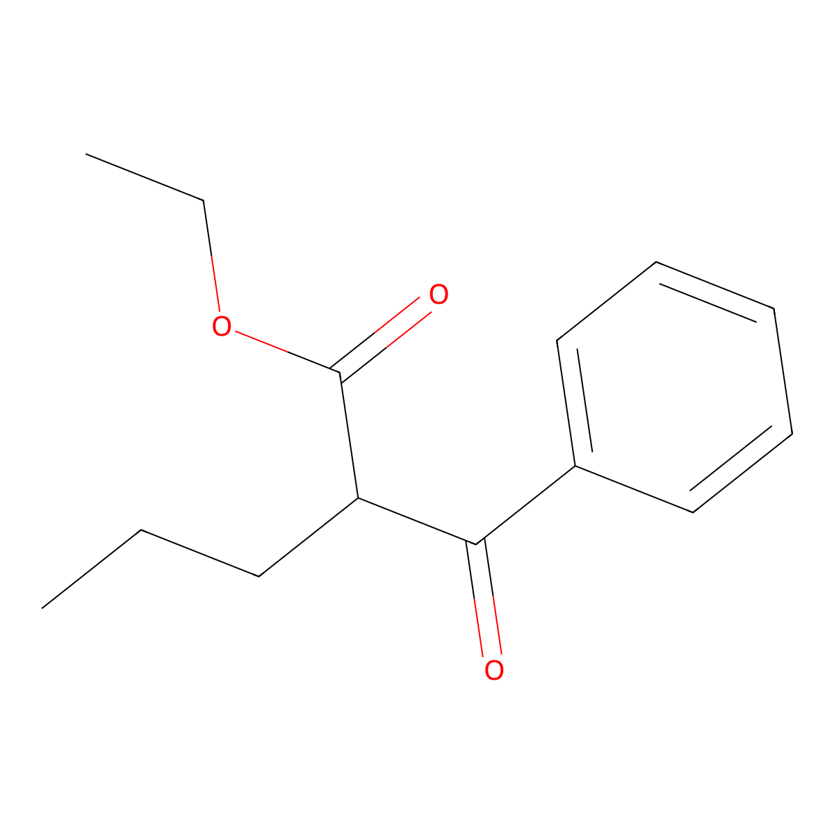 Ethyl 2-benzoylpentanoate molecular structure, CAS 24317-96-2