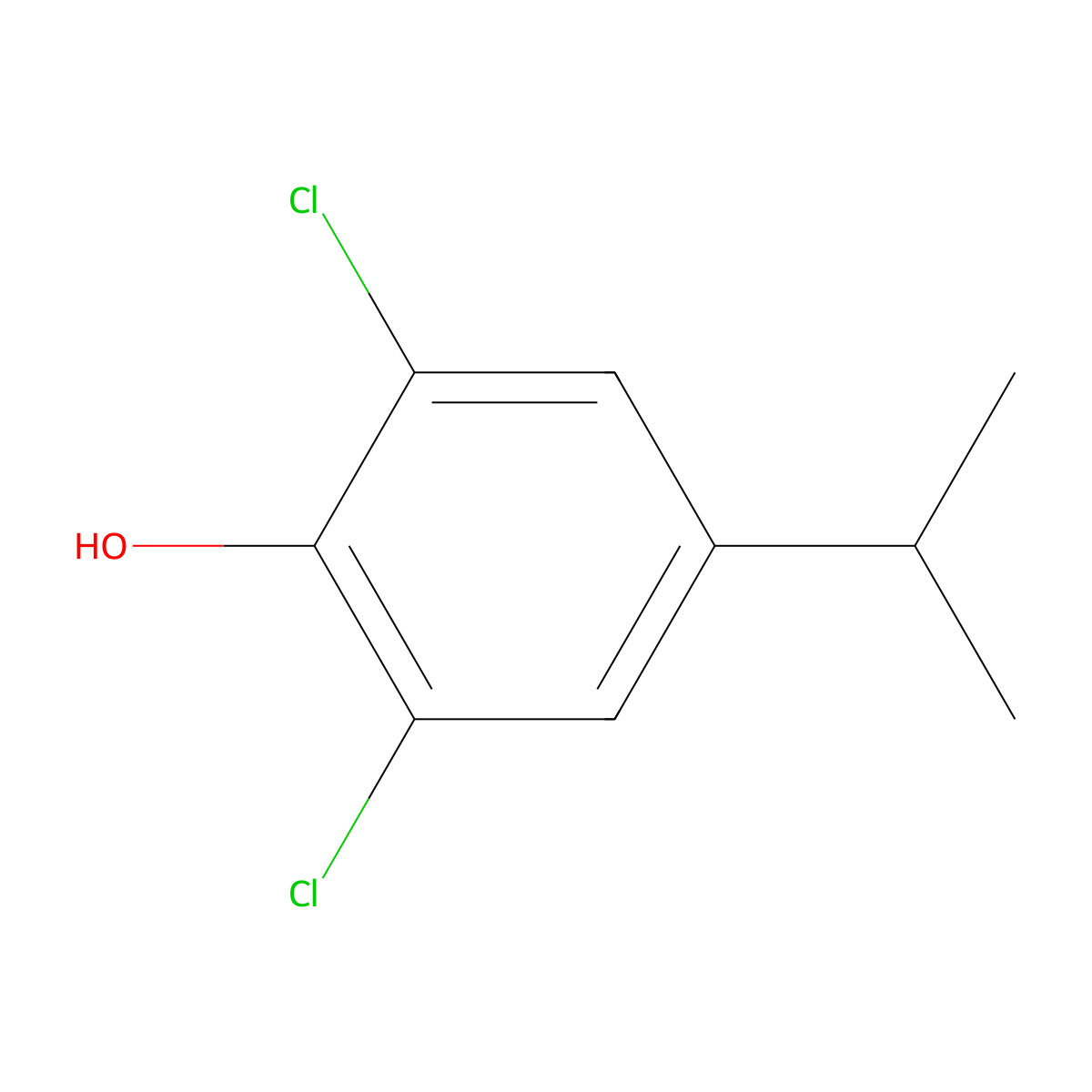 2,6-Dichloro-4-(1-methylethyl)phenol molecular structure, CAS 2432-13-5