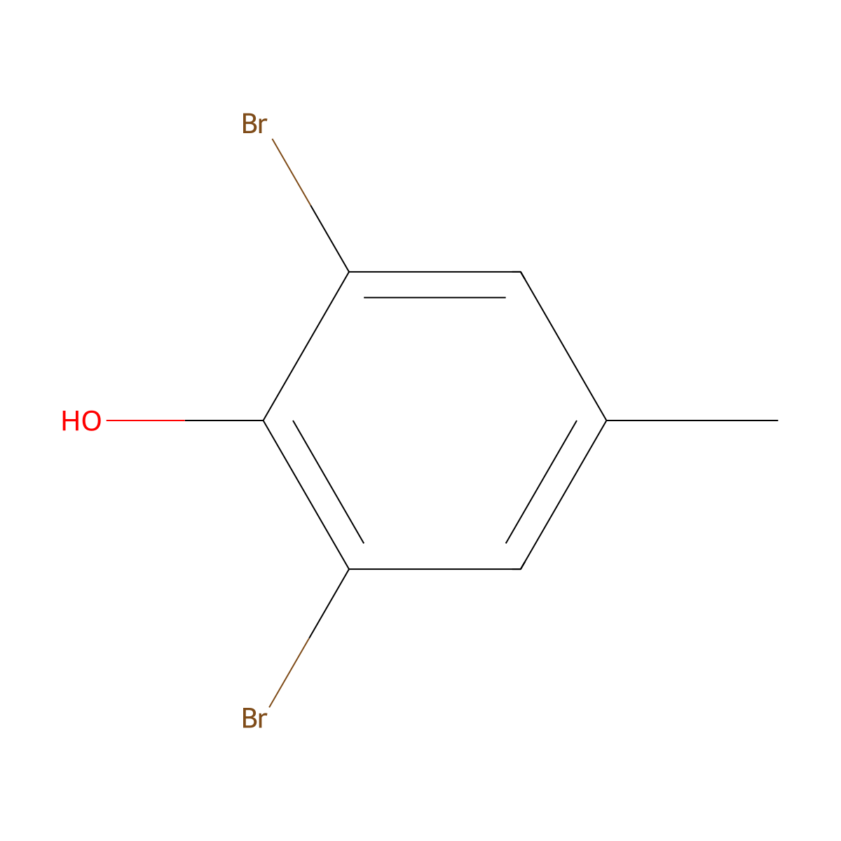 p-Cresol, 2,6-dibromo- molecular structure, CAS 2432-14-6