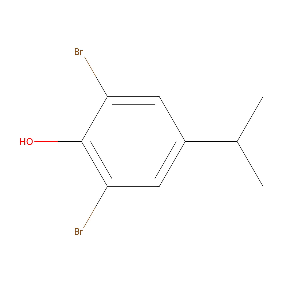 2,6-Dibromo-4-(propan-2-yl)phenol molecular structure, CAS 2432-16-8