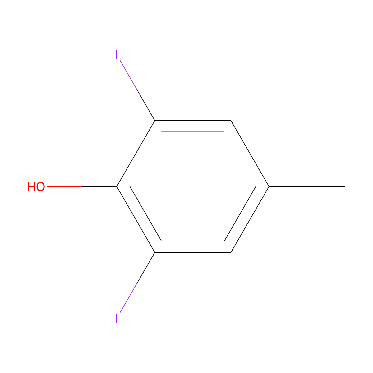 2,6-Diiodo-4-methylphenol molecular structure, CAS 2432-18-0