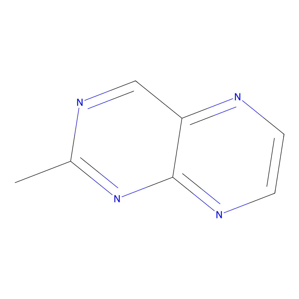 2-Methylpteridine molecular structure, CAS 2432-20-4