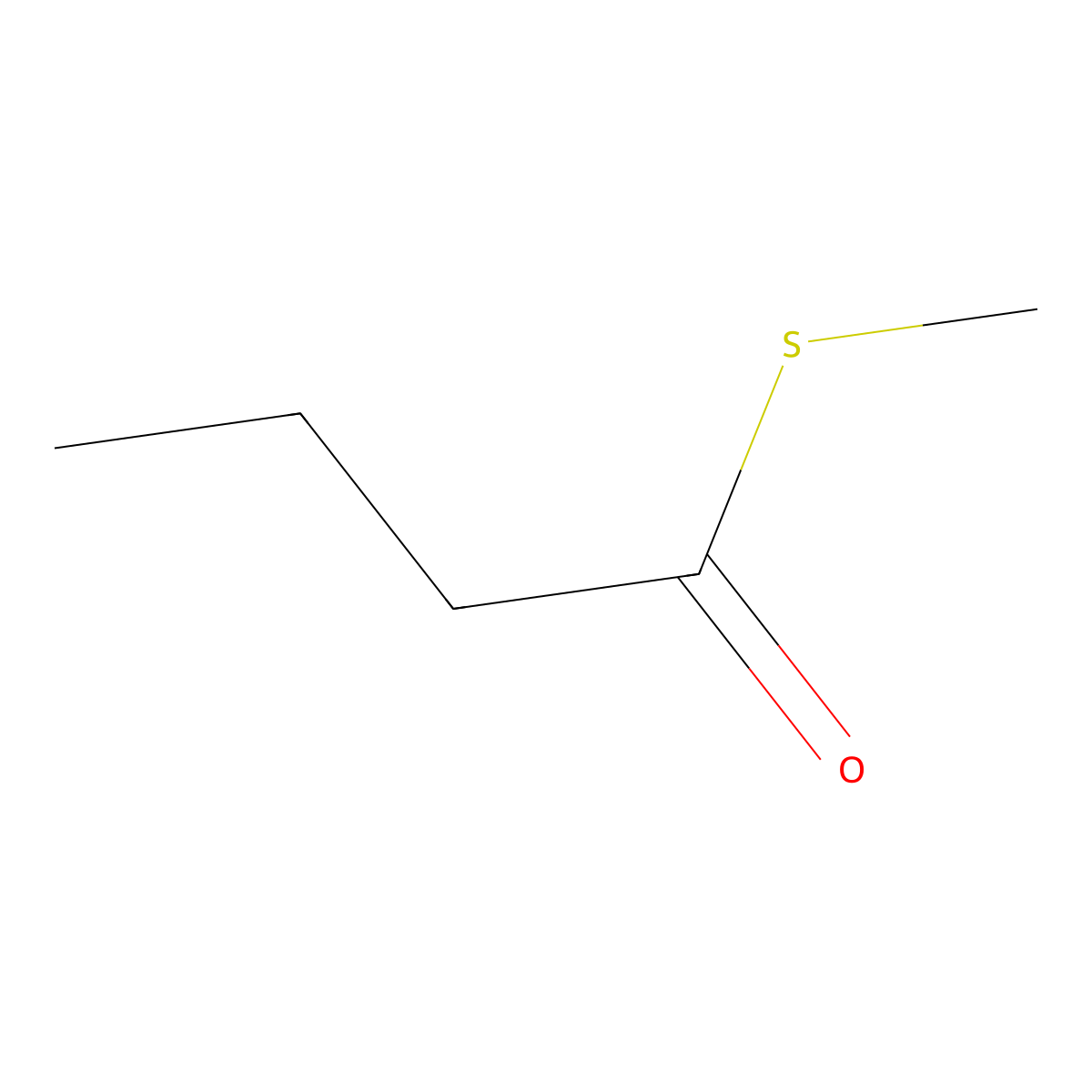 S-methyl butanethioate molecular structure, CAS 2432-51-1