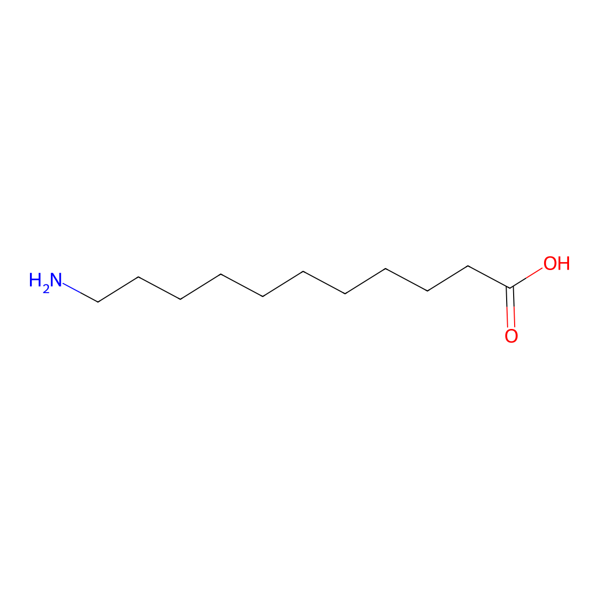 11-Aminoundecanoic acid molecular structure, CAS 2432-99-7