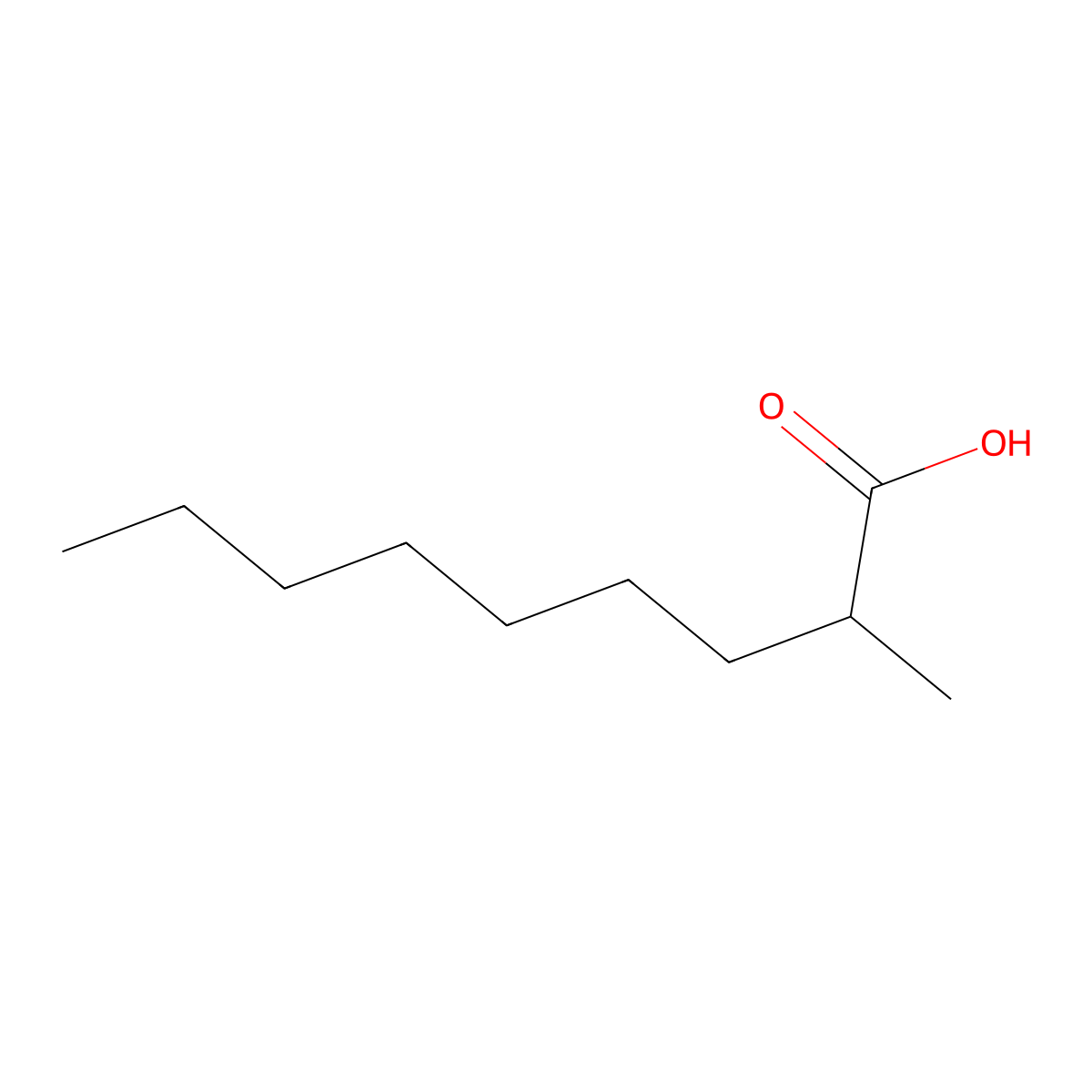 2-Methylnonanoic acid molecular structure, CAS 24323-21-5