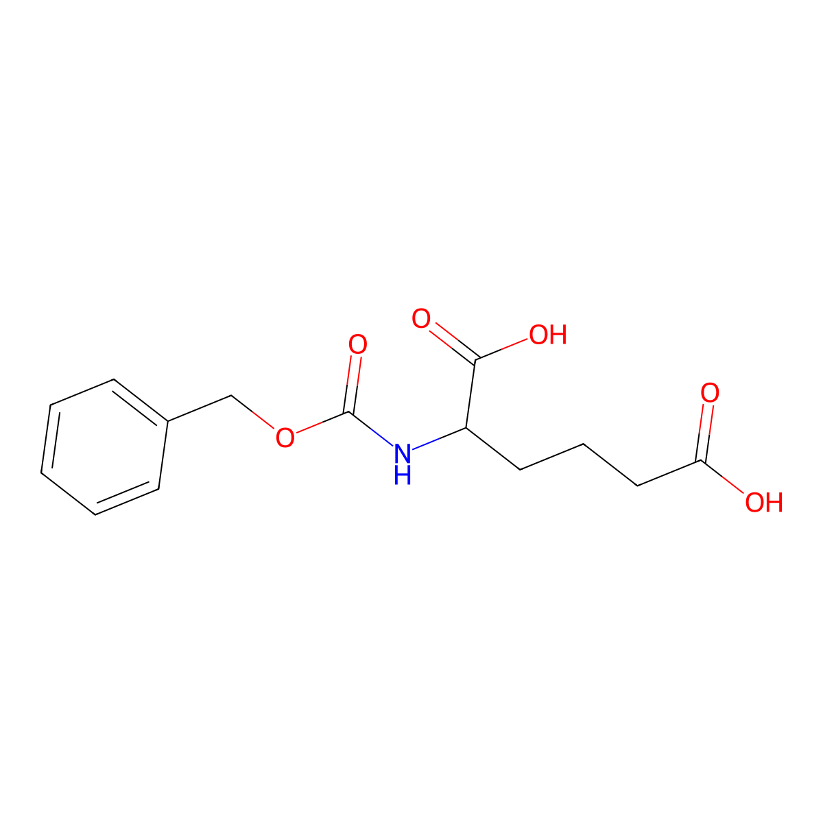 (S)-2-(((Benzyloxy)carbonyl)amino)hexanedioic acid molecular structure, CAS 24325-14-2