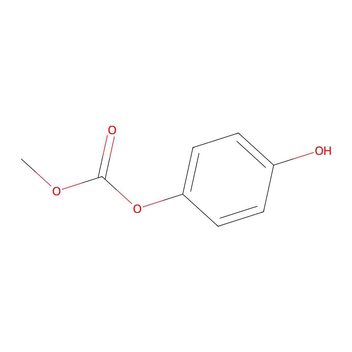 4-Hydroxyphenyl methyl carbonate molecular structure, CAS 24327-48-8