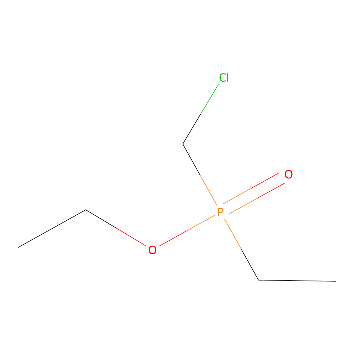 Ethyl (chloromethyl)(ethyl)phosphinate molecular structure, CAS 24327-58-0