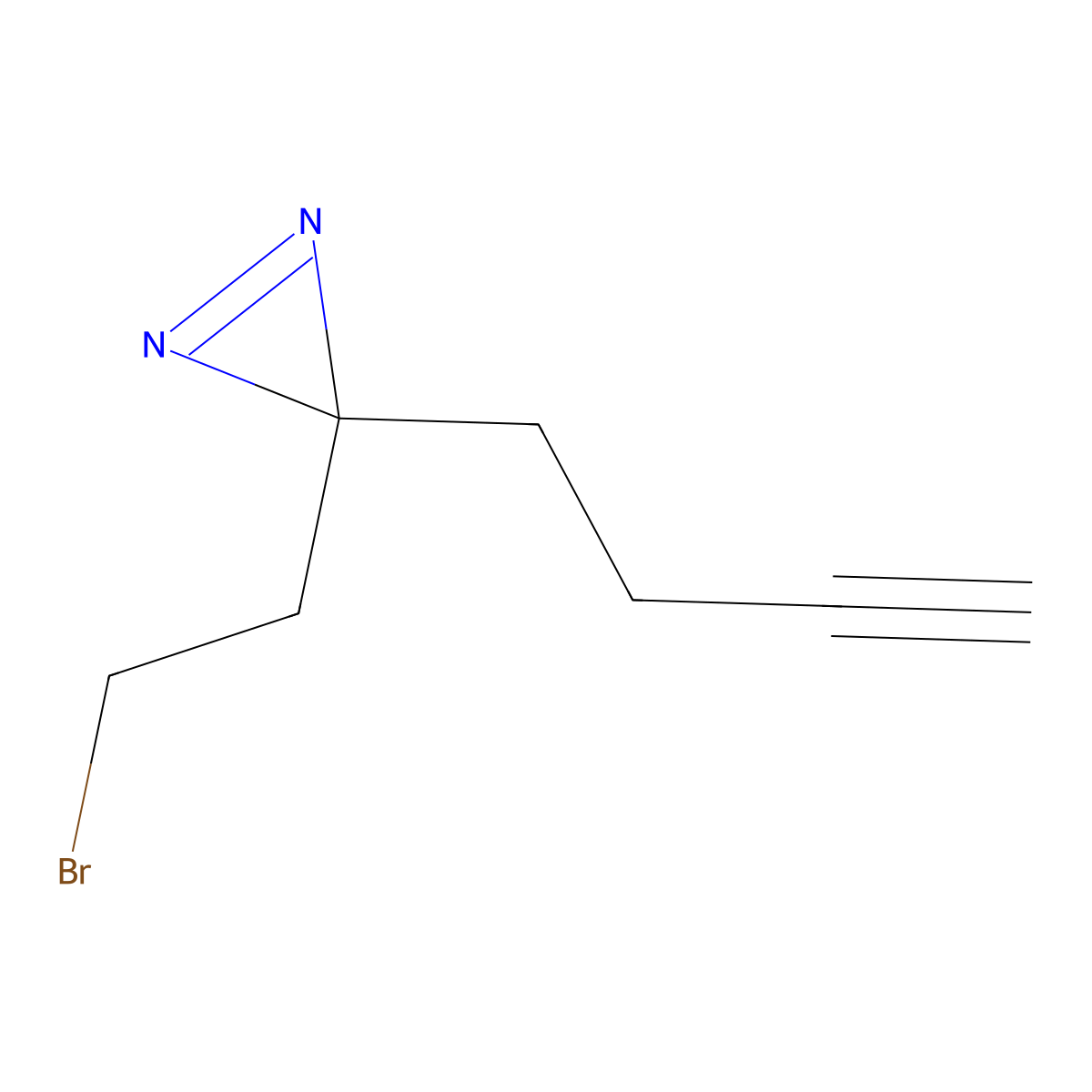 3-(2-bromoethyl)-3-(but-3-yn-1-yl)-3H-diazirine molecular structure, CAS 2432830-88-9