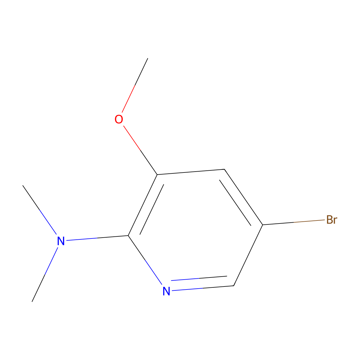 5-Bromo-2-(dimethylamino)-3-methoxypyridine molecular structure, CAS 2432848-48-9