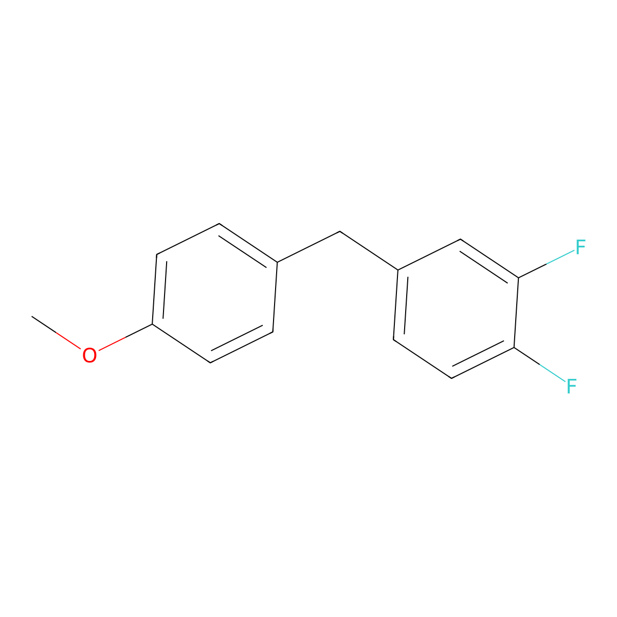 1,2-Difluoro-4-(4-methoxybenzyl)benzene molecular structure, CAS 2432848-50-3