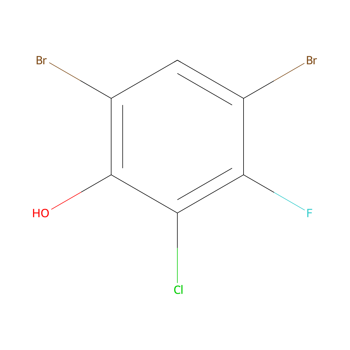 4,6-Dibromo-2-chloro-3-fluorophenol molecular structure, CAS 2432848-51-4