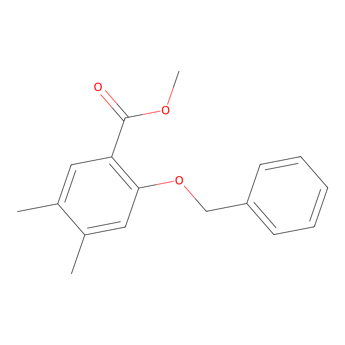 Methyl 2-(benzyloxy)-4,5-dimethylbenzoate molecular structure, CAS 2432848-59-2