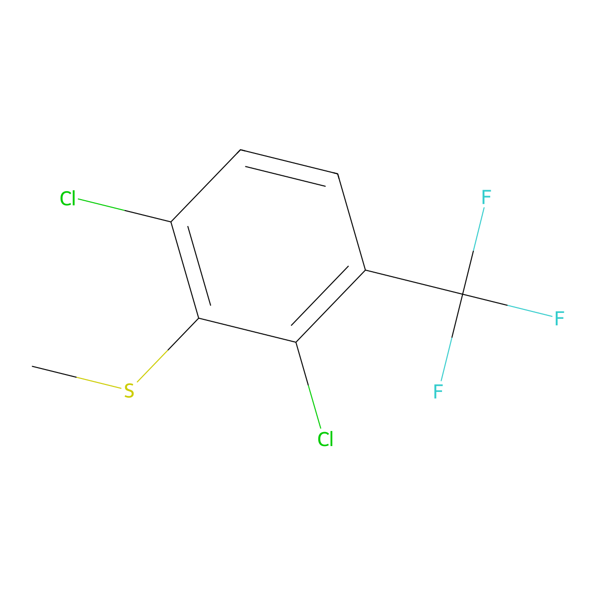(2,6-Dichloro-3-(trifluoromethyl)phenyl)(methyl)sulfane molecular structure, CAS 2432848-60-5