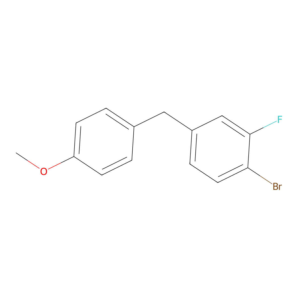 1-Bromo-2-fluoro-4-(4-methoxybenzyl)benzene molecular structure, CAS 2432848-65-0