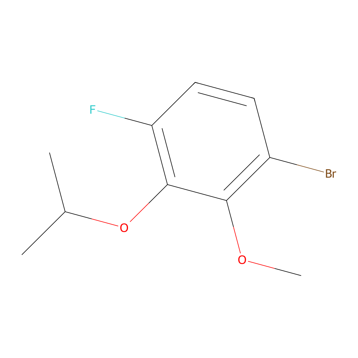 1-Bromo-4-fluoro-3-isopropoxy-2-methoxybenzene molecular structure, CAS 2432848-67-2