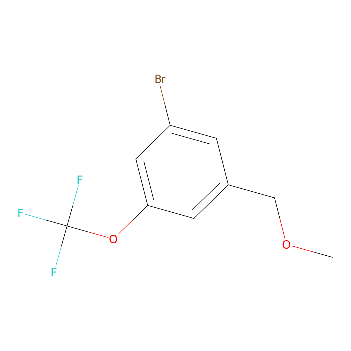 1-Bromo-3-(methoxymethyl)-5-(trifluoromethoxy)benzene molecular structure, CAS 2432848-71-8