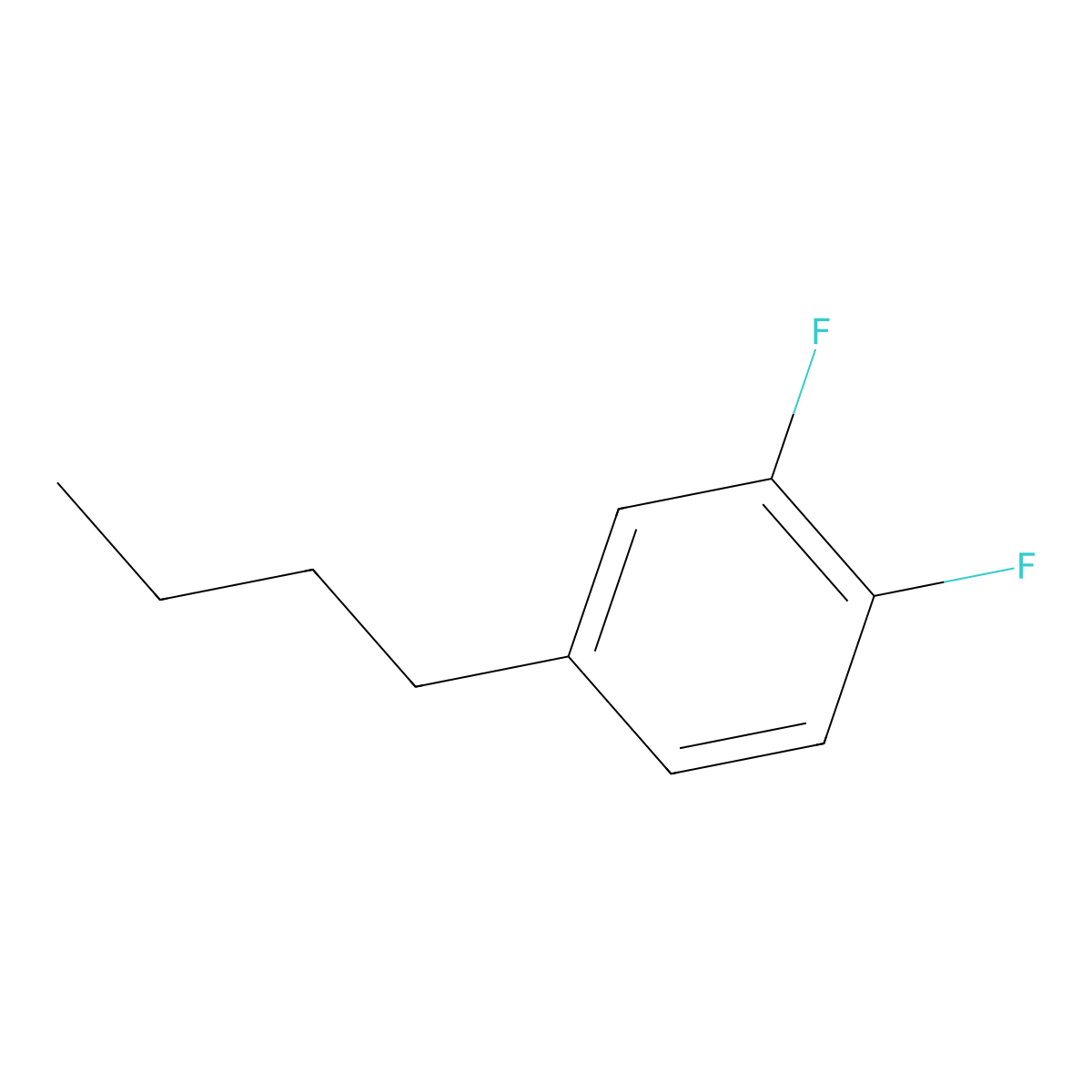 4-Butyl-1,2-difluorobenzene molecular structure, CAS 2432848-73-0