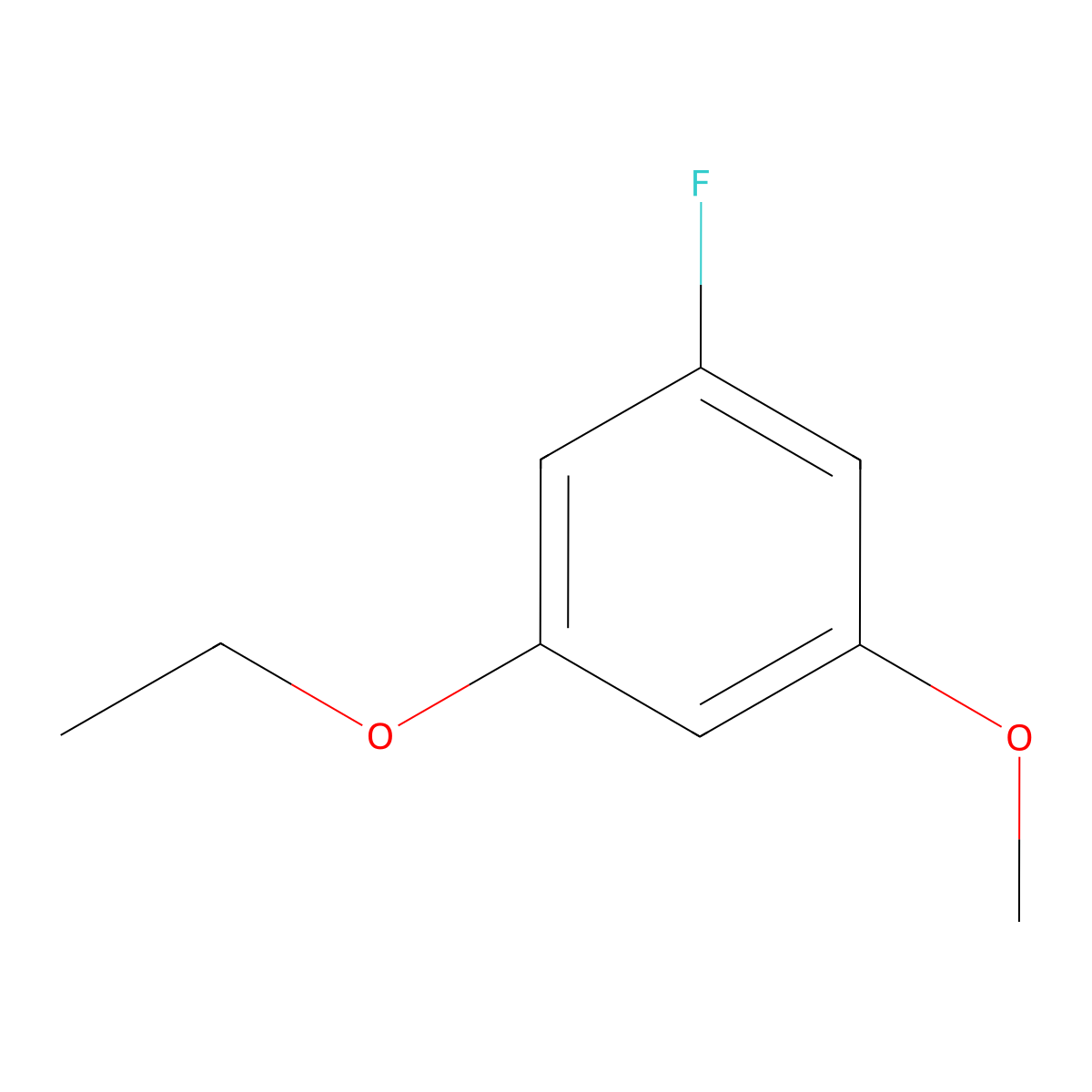 1-Ethoxy-3-fluoro-5-methoxybenzene molecular structure, CAS 2432848-79-6
