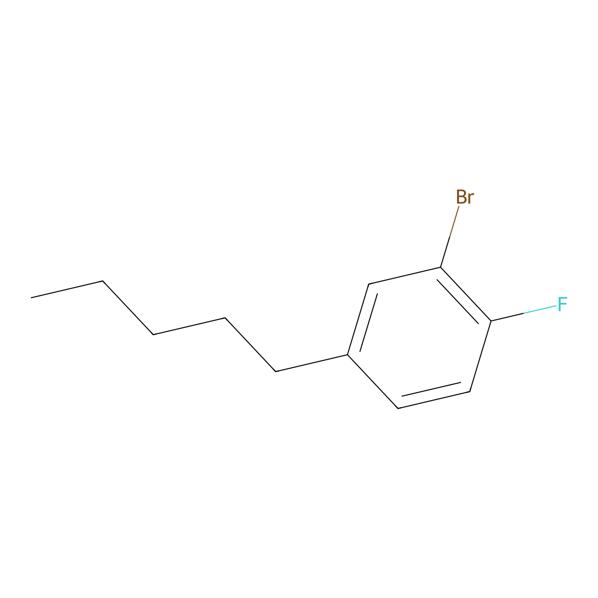 2-Bromo-1-fluoro-4-pentylbenzene molecular structure, CAS 2432848-95-6