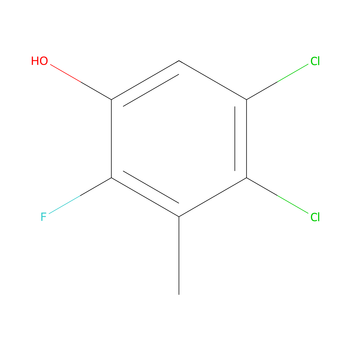 4,5-Dichloro-2-fluoro-3-methylphenol molecular structure, CAS 2432849-02-8
