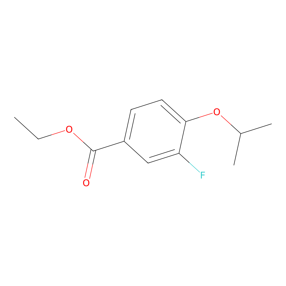 Ethyl 3-fluoro-4-isopropoxybenzoate molecular structure, CAS 2432849-03-9