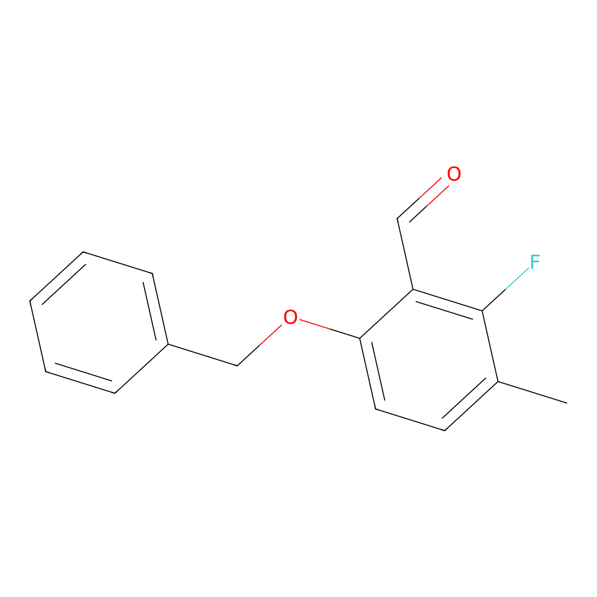 6-(Benzyloxy)-2-fluoro-3-methylbenzaldehyde molecular structure, CAS 2432849-04-0
