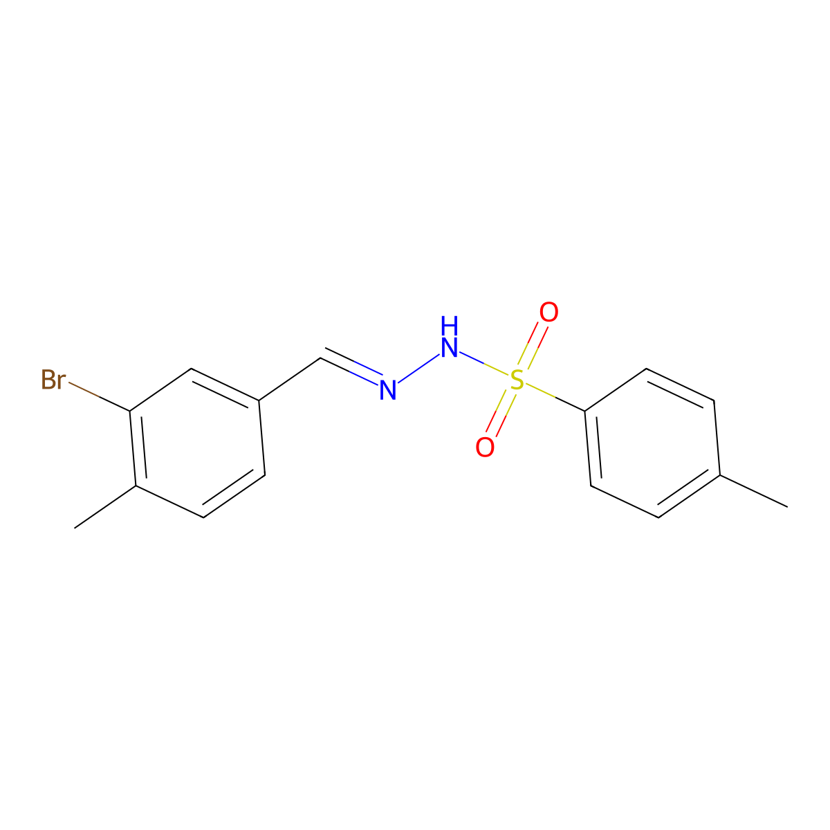 N'-(3-bromo-4-methylbenzylidene)-4-methylbenzenesulfonohydrazide molecular structure, CAS 2432854-98-1