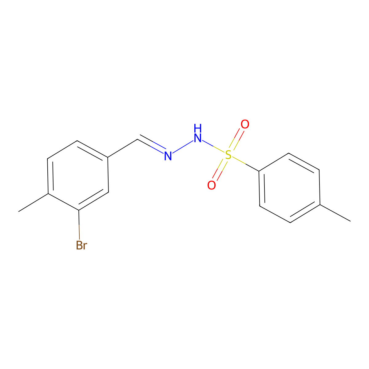N'-(3-bromo-4-methylbenzylidene)-4-methylbenzenesulfonohydrazide molecular structure, CAS 2432854-98-1