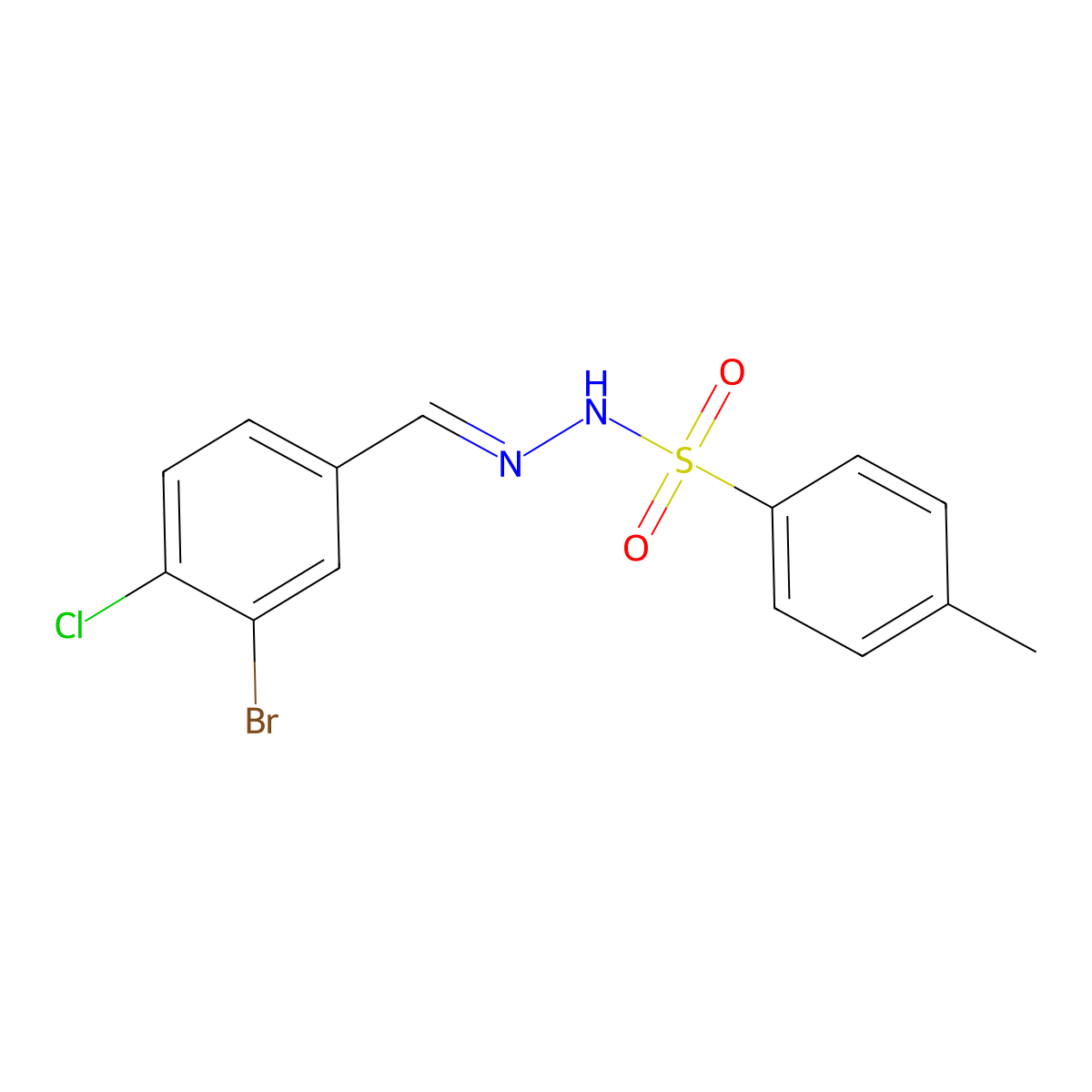 N'-(3-Bromo-4-chlorobenzylidene)-4-methylbenzenesulfonohydrazide molecular structure, CAS 2432854-99-2