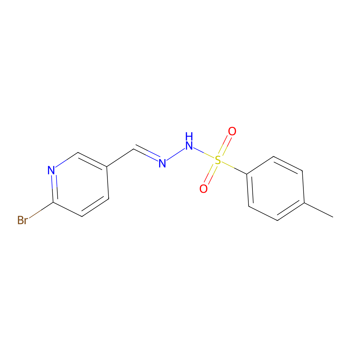 (E)-N'-((6-Bromopyridin-3-yl)methylene)-4-methylbenzenesulfonohydrazide molecular structure, CAS 2432855-00-8