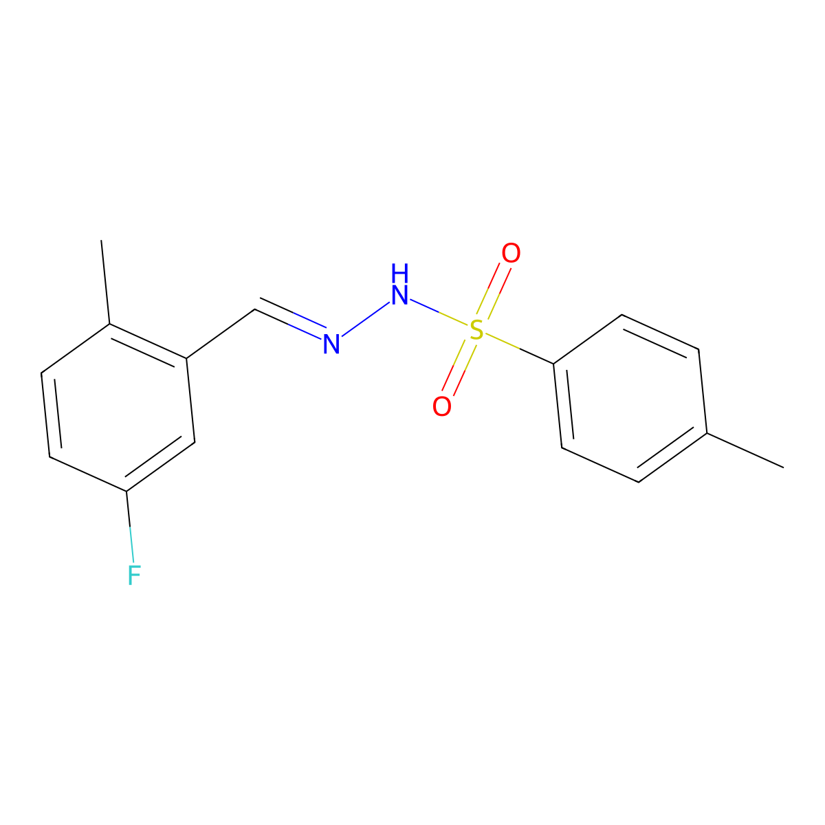 N'-(5-Fluoro-2-methylbenzylidene)-4-methylbenzenesulfonohydrazide molecular structure, CAS 2432855-05-3