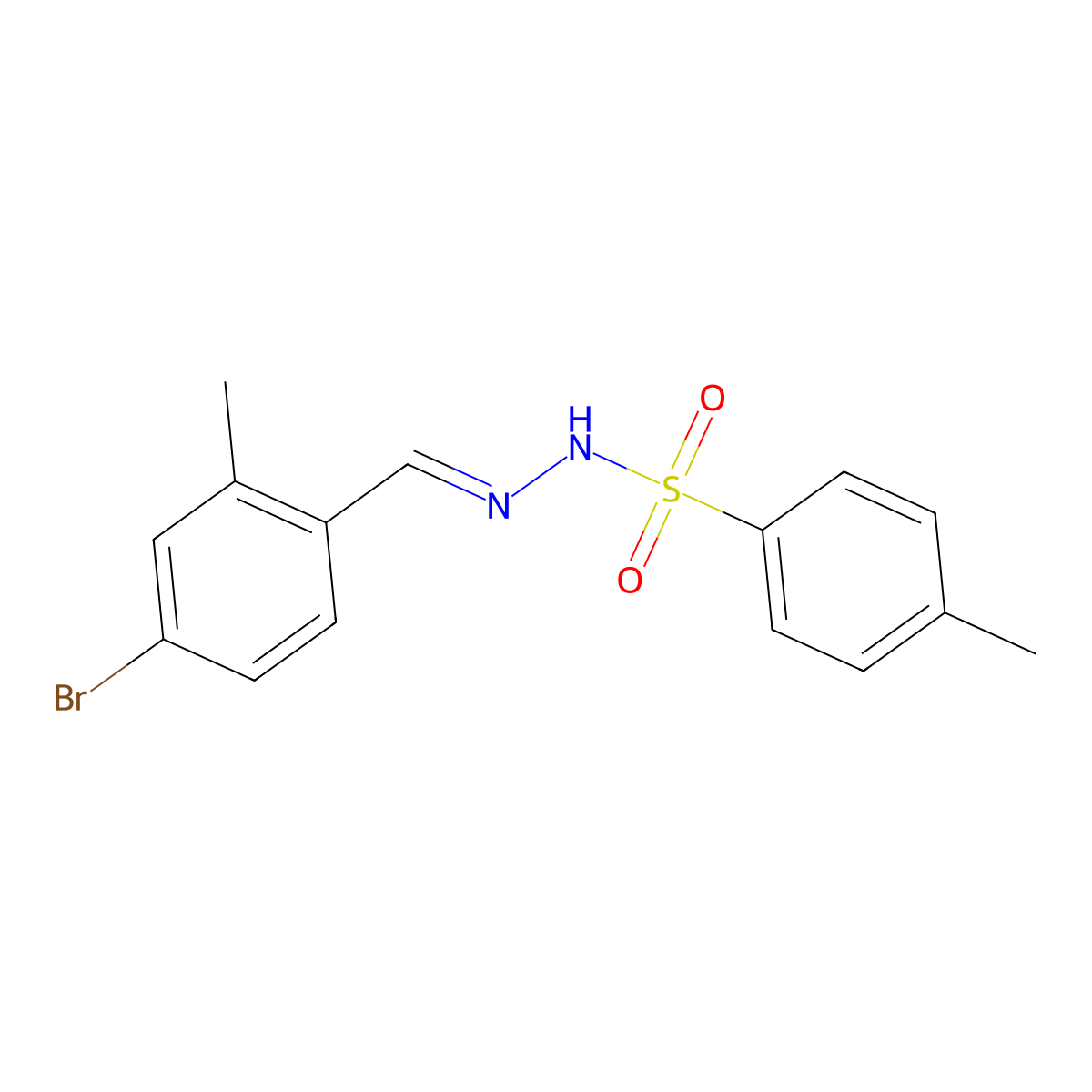 N'-(4-Bromo-2-methylbenzylidene)-4-methylbenzenesulfonohydrazide molecular structure, CAS 2432855-15-5