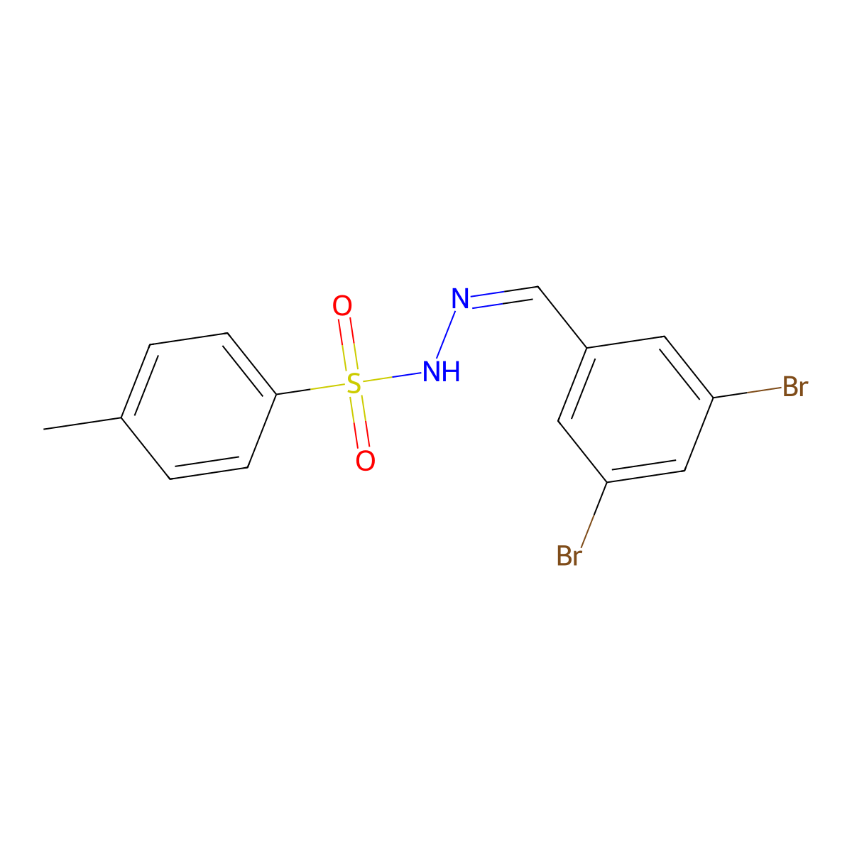 N'-(3,5-Dibromobenzylidene)-4-methylbenzenesulfonohydrazide molecular structure, CAS 2432855-16-6